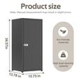 thumbnail image 2 of 346H Metal Locker Storage Cabinet with Lock Small Lockable Employees Locker with Adjustable Shelf and Feet Steel Single Door Lockable Cabinet for Home School Office Gym Black, 2 of 9