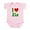 Petal Pink, variant on CafePress - I (Heart) Love Zia Infant Bodysuit - Baby Light Bodysuit, Size Newborn - 24 Months