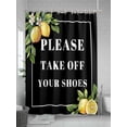 thumbnail image 5 of Fsddascl Lemon Letter Shower Curtain Set - Small 36" x 72" Washable Bathtub Curtain with 12 Hooks, Summer Botanical Fruit Leaves Black Waterproof Fabric Stall Shower Curtains for Bathroom/Bathtub, 5 of 6
