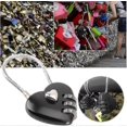 thumbnail image 4 of Couple Padlock, Heart Shaped 3 Digit Combination Security Padlock (black), 4 of 5