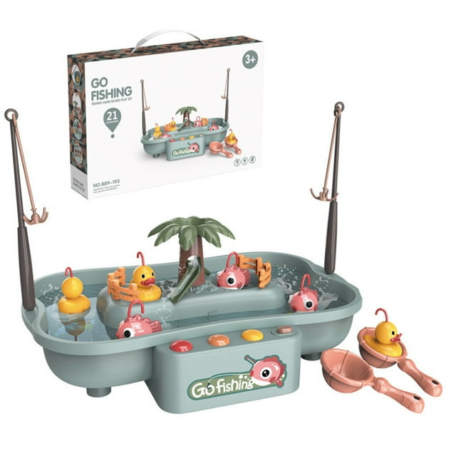 Fishing Game Toy Set Music Light Rotating Electric Fishing Toy Educational Toy