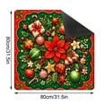 thumbnail image 6 of Christmas Mahjong Mat 31.5"x31.5", American Mahjong Mat, Mahjong Mats for Table, Poinsettia Bauble Smooth Tile‑Sliding Pad, Mahjong Accessory for Long‑Night Festive Gameplay, 6 of 7