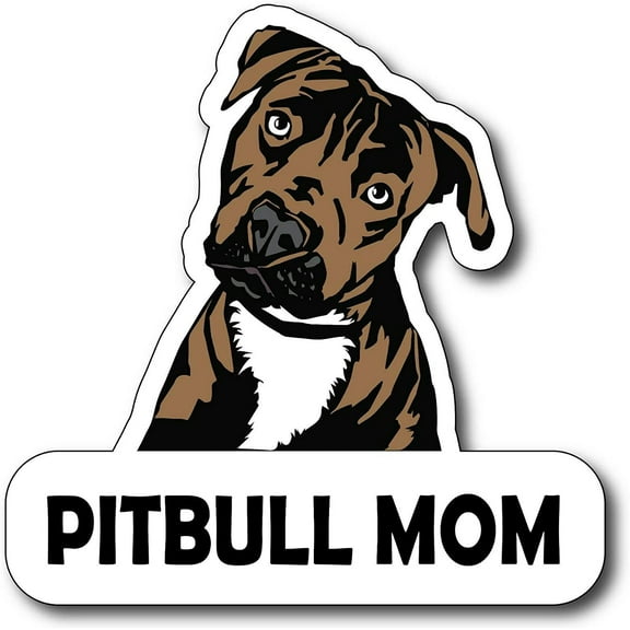 Pit Bull Mom Sticker Dog Lover Laptop Car Window Bumper K9 Pitbull Pet Decal