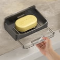 thumbnail image 2 of Jabonera, jabonera en barra, jabonera para ducha, instalación sencilla, con bandeja de agua integrada para un mantenimiento sin esfuerzo, 2 of 5