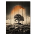thumbnail image 3 of Designart "Rainbow Colorful Contrast Grey Tree horizon III" Floral Print on Natural Pine Wood, 3 of 5