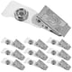 thumbnail image 1 of GOOHOCHY 100 clips pequeños para insignias con correas de plástico, porta credenciales portátiles, clips multiusos para porta credenciales., 1 of 7