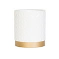 thumbnail image 2 of Geometric Metal Waste Basket With Gold Base - White - 12"H x 10"W, 2 of 4