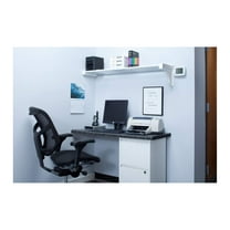 Drevy-Expandable-Closet Shelf (NO Hanging Rod)- 64.3” - 119” -White- Easy Install to 1 Sidewall and Backwall (EZS-SW118-1-1) -Wire Closet Shelving Alternative