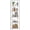 White, variant on White Tall Bookshelf, Narrow Bookcase with 6 Shelves, Modern Freestanding Shelf Units, Metal and Wood Display Storage Corner Rack Organizer for Living Room, Home Office, Hallway, Bathroom