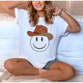 thumbnail image 5 of COWBOY SMILEY HAPPY FACE Grpahic Short sleeve Tees, 5 of 5