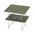 thumbnail image 6 of Portable Folding Camping Table with Double Layer and Metal Top, Light Weight Outdoor Picnics Desk Folding Camp Table, 6 of 7