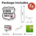 thumbnail image 3 of Please Do Not Pick Flowers Vegetables Fruits (5 Pack) 12 inch X 12 inch Shield Shaped Commercial Grade Plastic Signs with Aluminum Mounting Stakes Weather Resistant Made in the USA, 3 of 8