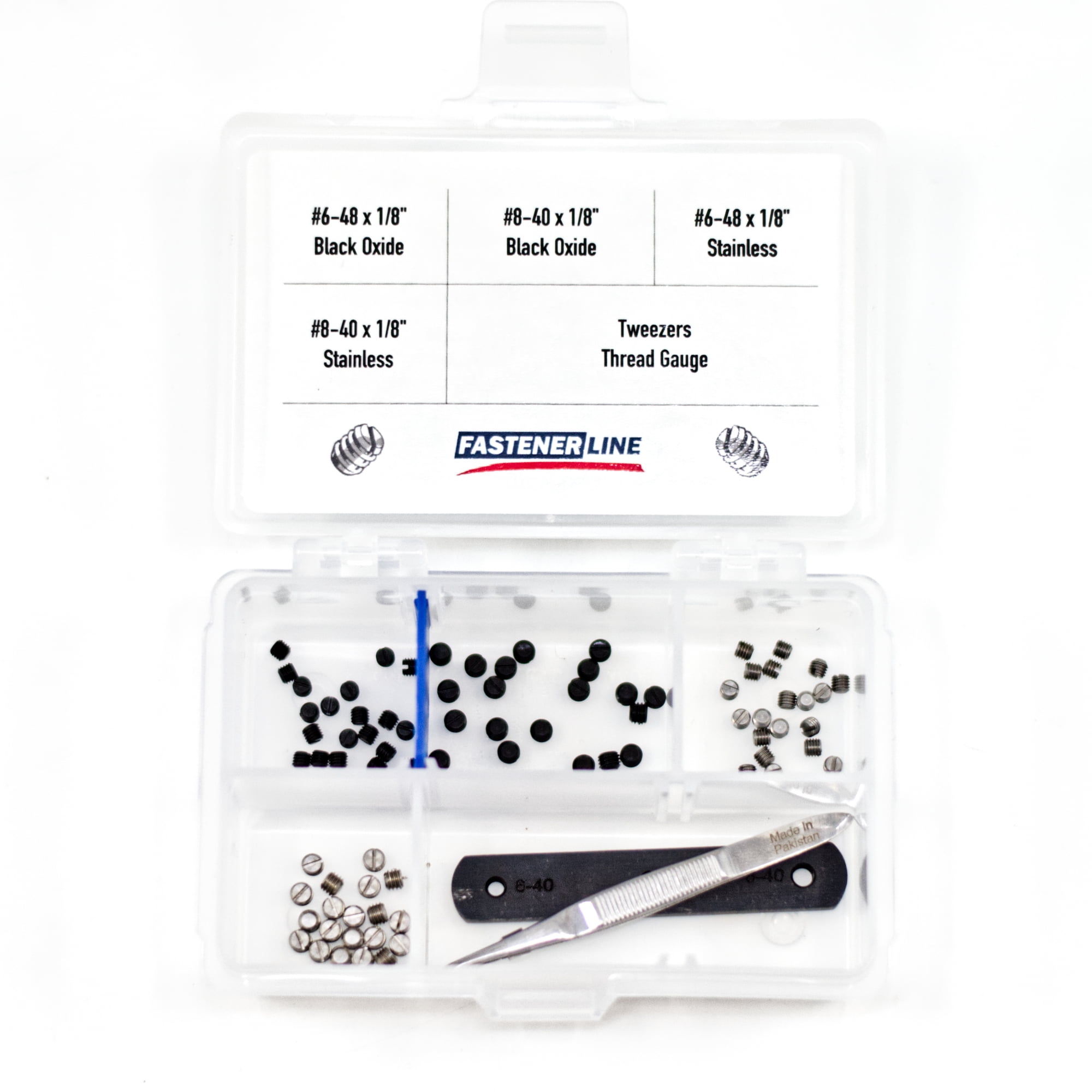 Small Slotted Black Oxide & Stainless Gunsmithing Plug Screws Assortment (82 pieces)