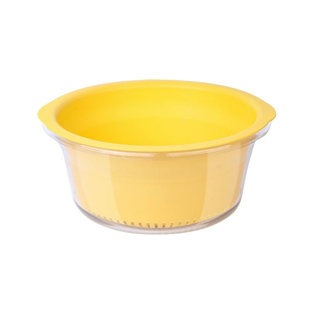 Yhmxh Organizadores y almacenamiento Cesta de drenaje de doble capa, cesta para frutas y verduras, cesta para refrigerador, cesta de plástico para cocina, cesta para lavar verduras