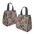 thumbnail image 2 of Pioneer Flower Floral Print Pattern Insulated Lunch Bag for Women & Adults,Large Portable Soft Cooler Lunch Bag,Thermal Food Storage Tote with Pearl Cotton,8.66L,8.75x5.75x9.5 Inch, 2 of 6