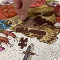 thumbnail image 4 of Ambesonne Gothic Jigsaw Puzzle Durable Cardboard, Skull Flowers Bees, 1000 pcs, Multicolor, 4 of 5
