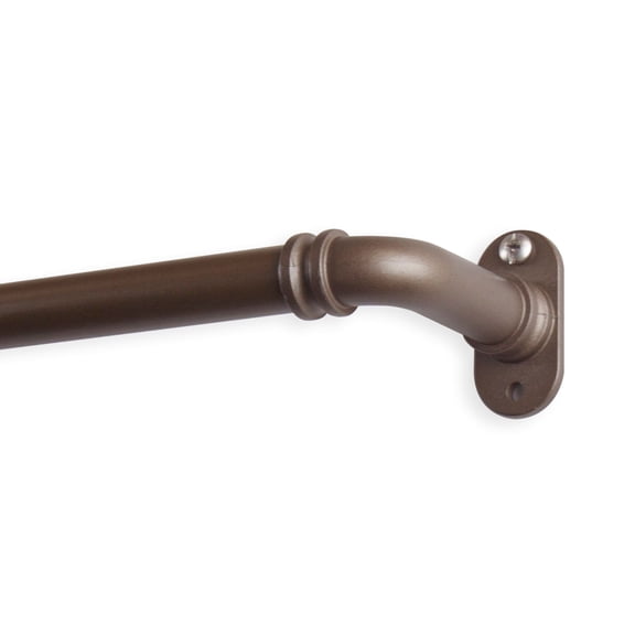 Contemporary Home Living 120" Brown Contemporary Pipe Blackout Curtain Rod