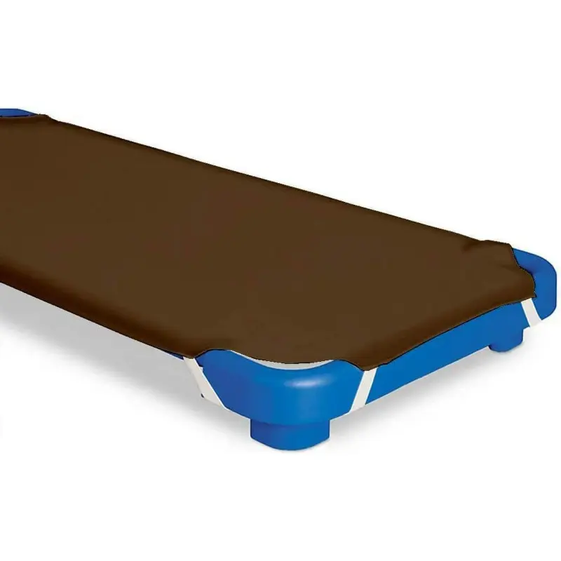 Preschool Cot Sheets Toddler Daycare/Pre-School Cot Sheet Corner Elastic Loops Cot Bed Fitted Sheet/Children's Naptime Cot Sheet- Chocolate Solid- 23" W X 52" L - Pack of 12