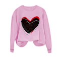 thumbnail image 4 of Meichang Sweatshirts pour Femmes Valentine's Day Sweatshirt Femmes Hauts Mignons Graphique Cœur Sweatshirt Manches Longues Col Rond Décontracté Sweatshirts Coupe Ample Pull de Vacances, 4 of 4