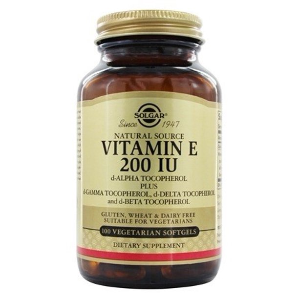 Solgar Vitamin E 200 IU Vegetarian Softgels, 100 Ct