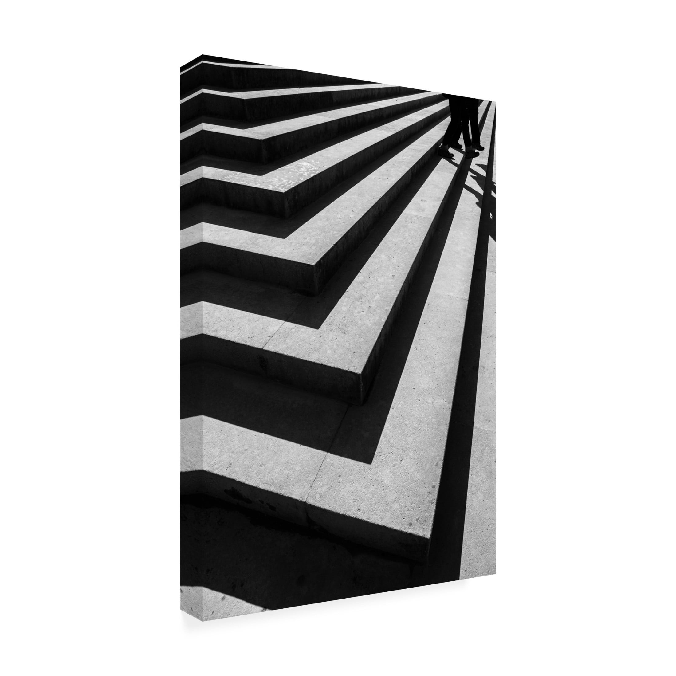 Canvas Wall Art - Nicolas MALLUS 'Stairs' Wall Art for Living Room, Bedroom, or Office D?cor by Trademark Fine Art - 30 x 47 Inches