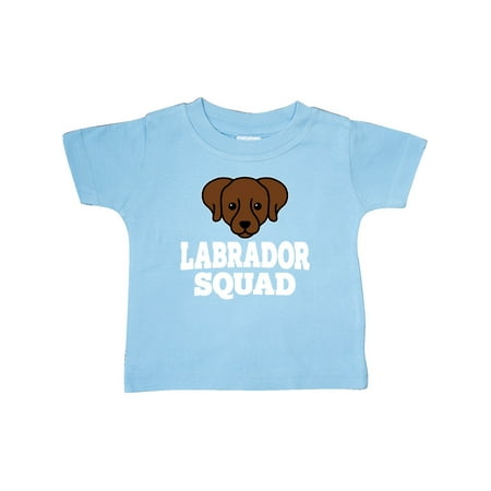 

Inktastic Dog Chocolate Labrador Squad Gift Baby Boy or Baby Girl T-Shirt