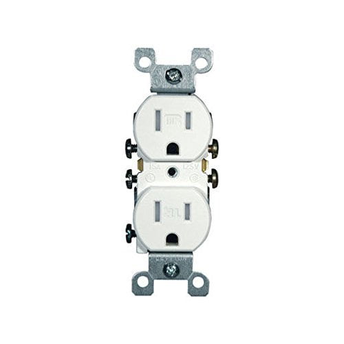 Leviton M22-T5320-WMP 15 Amp White Duplex Receptacle 10 Count