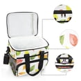 thumbnail image 6 of FORMRS Insulated Cooler Bag 24 Cans Capacity Soft Leakproof Lunch Box with Side Pockets, Pink Colorful Leaves, 6 of 7