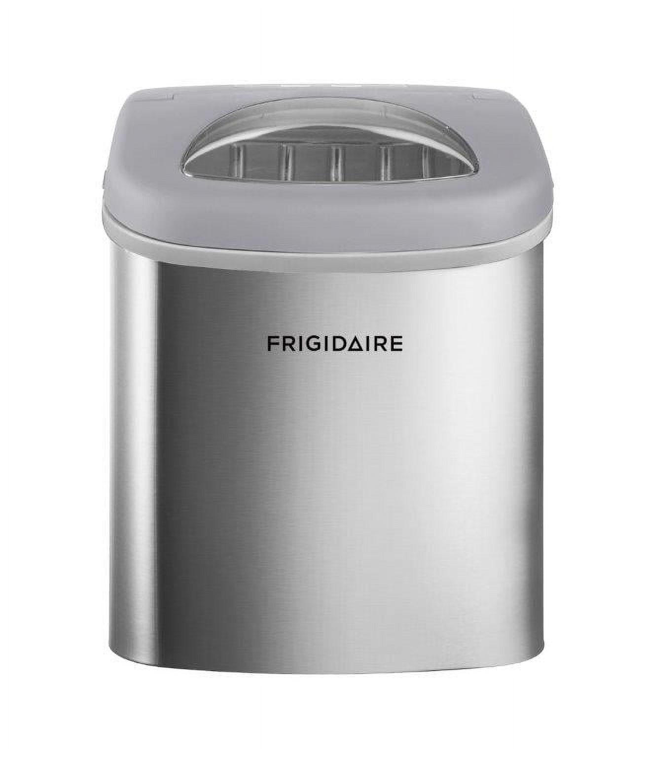 Frigidaire 26 lb Bullet Ice Maker Stainless Steel - compact, high-capacity icemaker producing bullet-shaped ice ideal for kitchens, parties, and entertaining