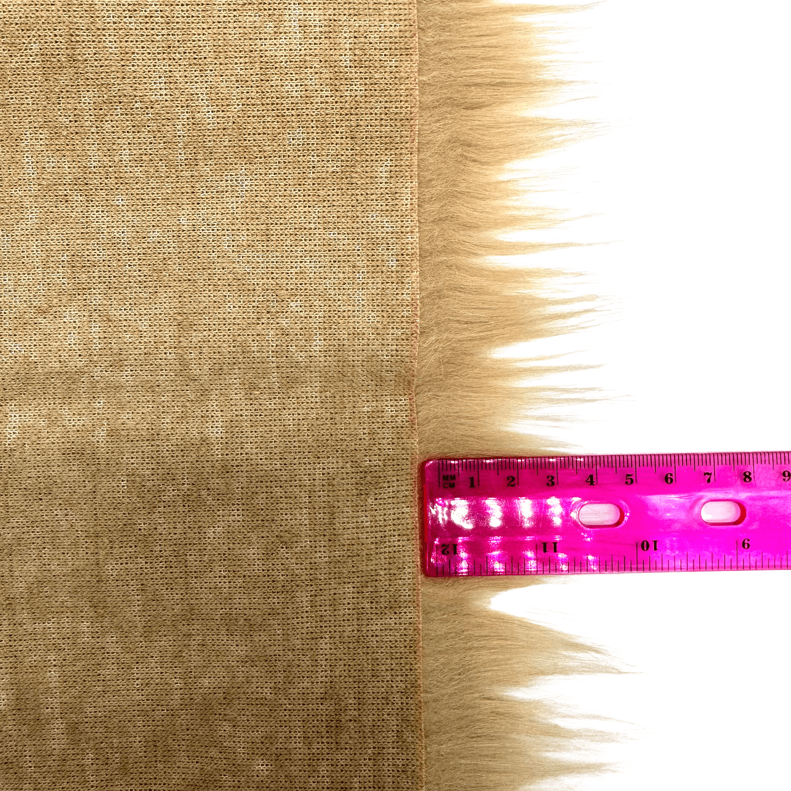Ice Fabrics Faux Fur Fabric Squares - 30x30 Inches Pre-Cut Craft Fur Fabric - Shaggy Mohair Fabric for Costumes, Apparel, Rugs, Pillows, Decorations and More - Beige Fur Fabric