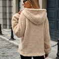 thumbnail image 5 of SWSMCLT Women's Fuzzy Hoodie Hooded Fleece Sweatshirt Plush Winter Warm Long Sleeve Cute Hood Pullover Pj Pajama Tops Cold Weather Apricot X-Large, 5 of 5