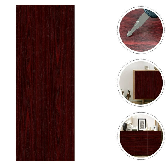 UPKOCH Peel and Stick Floor Tiles Waterproof PVC Planks Coffee Wood Grain 1Pack