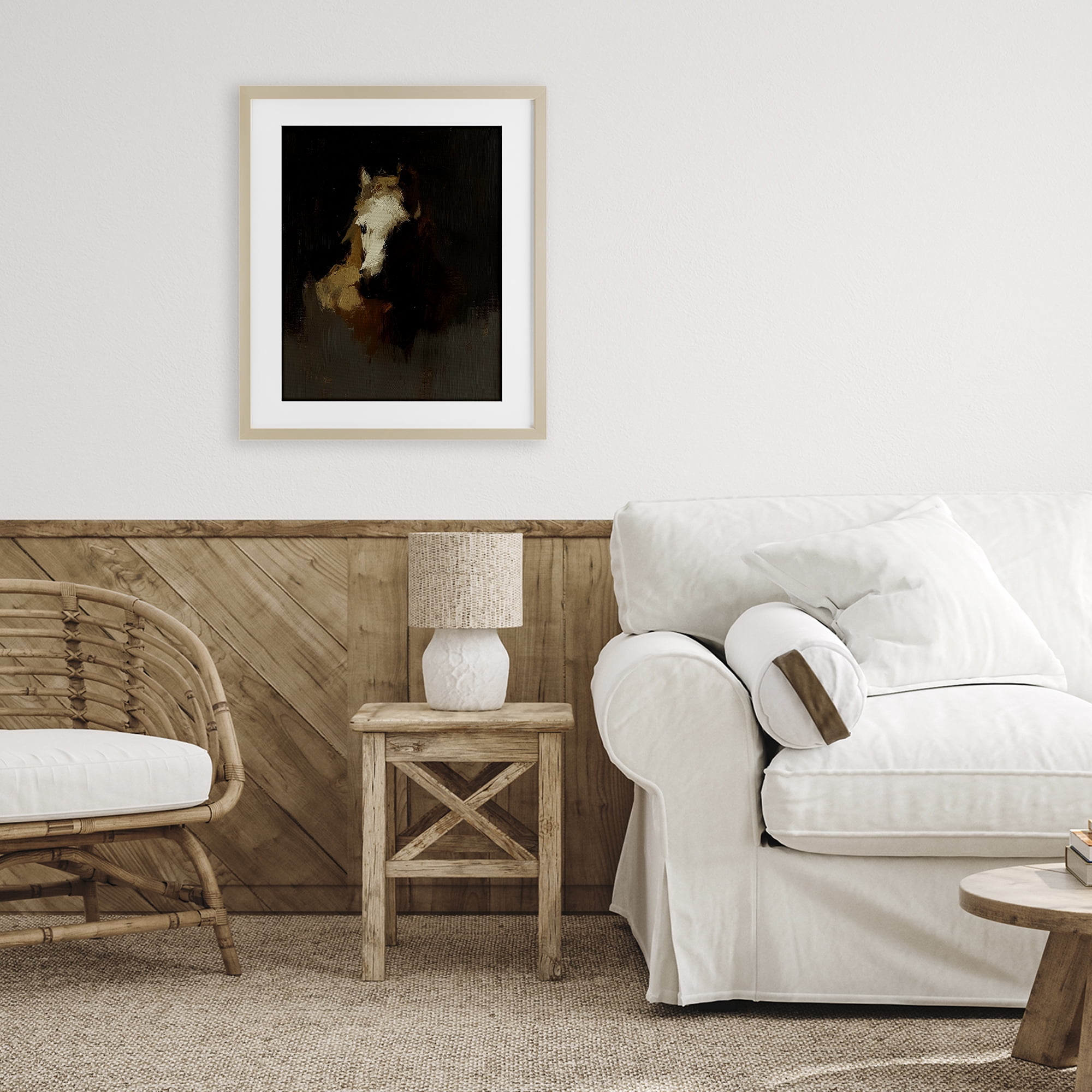 Stupell Industries Abstract Rider Horse Illusion Birch Framed Print Under Glass, design by Svetlana Aleynikova