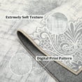 thumbnail image 5 of HOMERRY Foldable Area Rug 5' x 7' Washable Floral Geometric Rug Anti-Slip Backing Rugs for Living Room, Gray, 5 of 6