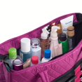 thumbnail image 6 of KIOTA Beauty Bag - Ideal for Bottles - Makeup Brush Storage Pocket and Outer Pockets - Quilted Finish Shoulder Bag Cosmetic Organizer - Orchid, 6 of 9