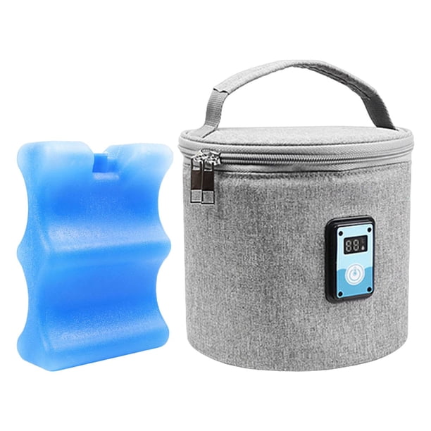 Bolsa enfriadora de leche Zulema Estuche enfriador de leche con accesorios para bolsas de hielo Gris