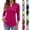 11# Hot Pink, variant on Summer Shirts for Women 2026 Trendy 3/4 Sleeve V Neck Solid Elegant Tops Going Out Collar Spring Blouse Gift Shirts Light Purple XXL