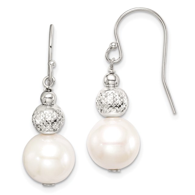 925 Sterling Silver Freshwater Cultured Pearl/bead Drop Dangle Chandelier Earrings