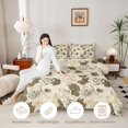 thumbnail image 4 of Manfei Vintage Leopard Print King Size Comforter Sets 3pcs,Rustic Flowers Comforters King Size,1 Comforter and 2 Pillowcases,Reversible, 4 of 6