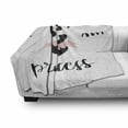 thumbnail image 3 of I am a Princess Soft Flannel Fleece Blanket, Funny Ballerina Panda Bear Dancing in Pink Skirt Baby Kids Girls, Cozy Plush for Indoor and Outdoor Use, 60" x 80", Black and White Rose, by Ambesonne, 3 of 6