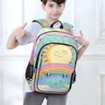 thumbnail image 6 of FORMRS School Backpack 17" Student Travel Bag with Laptop Compartment, Retro Blue Rainbow, 6 of 7