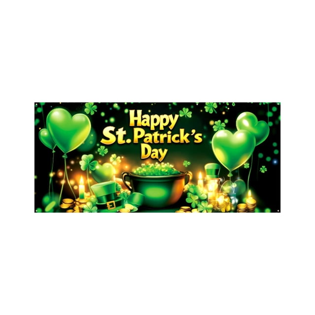 zhangmingg Festive Garage Banner for Home with Irish Themed Patterns