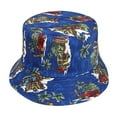 thumbnail image 2 of Lroveb Bucket Hats for Women Unisex Fashion Double Sided Climbing Hat Reversible Coconut Tree Flowers Printed Fisherman Cap Travel Sunhat Packable Outdoor Sun Hat, 2 of 3