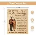 thumbnail image 6 of 55th Anniversary Wedding Gifts for Couple, 55th Anniversary Blanket, Best 55 Anniversary for Husband Wife Parents Gifts, Gift for 55 Years of Marriage Decor Throw Blankets 50"X60", 6 of 6