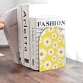 thumbnail image 6 of Susaid Daisies Flowers Print Wooden Bookends Decorative Book Ends for Shelves Heavy Books Holder Organizer Non-Slip Desk Book End for Kids Room Office School 1 Pairs, 6 of 8