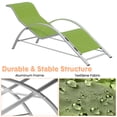 thumbnail image 4 of Chaises de Patio Chaises Longues d'Extérieur Ensemble de 3 - Chaise Longue en Aluminium Réglable avec Table d'Appoint, Vert, Résistant aux Intempéries pour Piscine, Plage (3 Pcs), 4 of 8