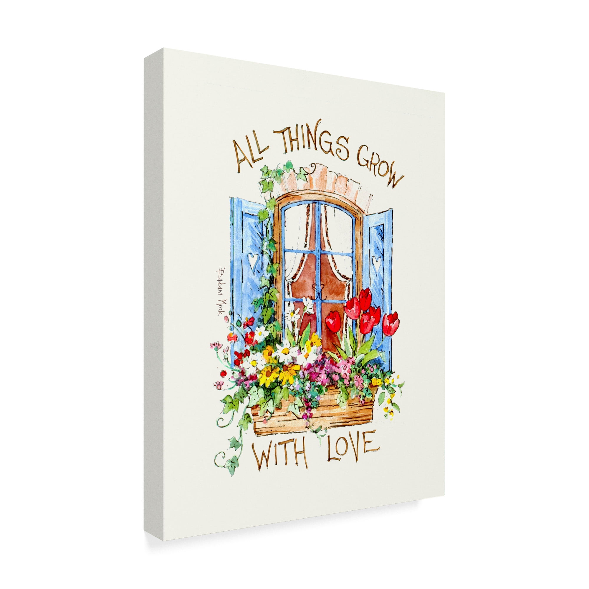 Trademark Fine Art 'All Things Grow With Love' Canvas Art by Barbara Mock
