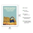 thumbnail image 2 of London to Baghdad by Simplon Orient Express - Ctesiphon Arch - Vintage Railroad Travel Poster by Roger Broders c.1931 - Fine Art Matte Paper Print (Unframed) 18x24in, 2 of 4