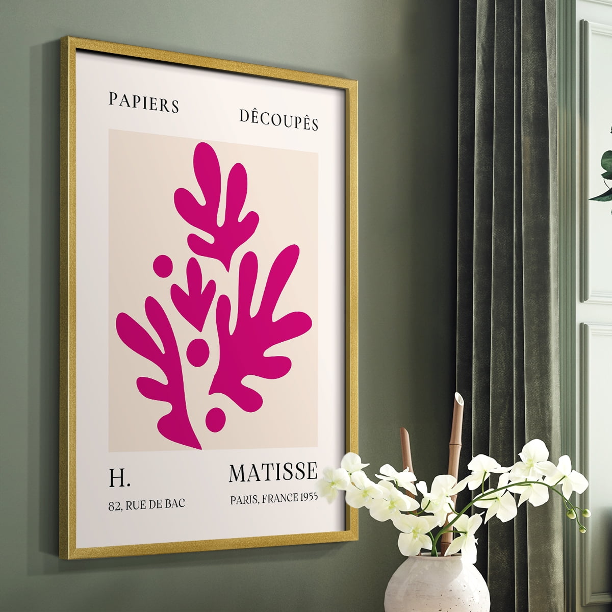 Matisse CLXIII Framed Print in Gold Solid Wood 11 x 14 Framed Print