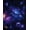 Blue,  Pattern 3, variant on ODIKA 6'x9' Machine Washable Non-Slip Area Rug, Vibrant Cosmic Fantasy High Traffic Rug with Pad, Blue, 36427